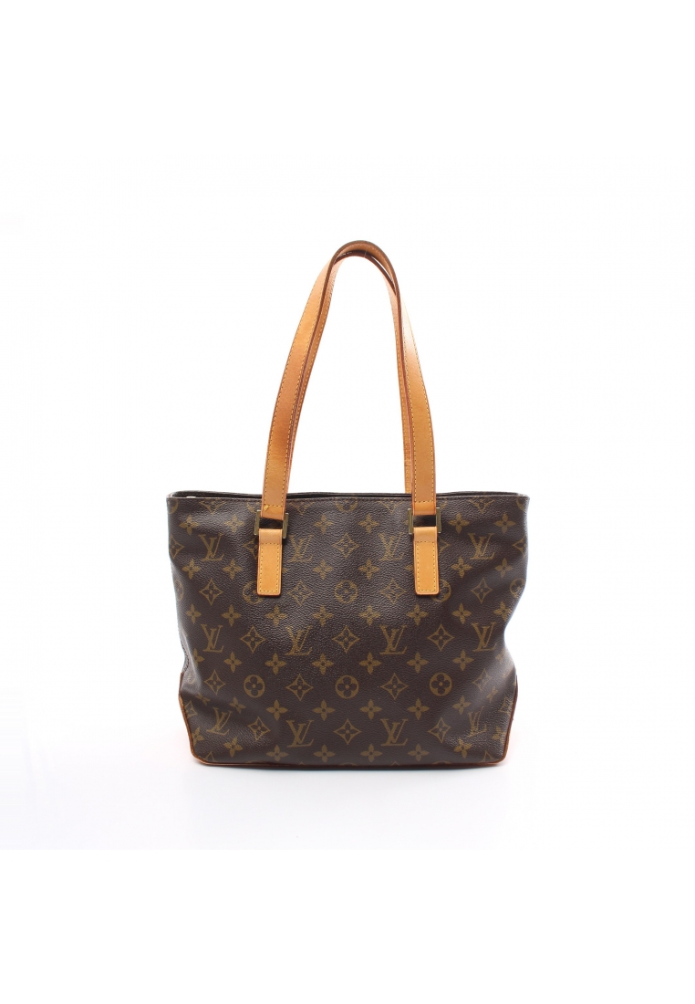 二奢 Pre-loved Louis Vuitton Cabas Piano monogram Shoulder bag PVC leather Brown