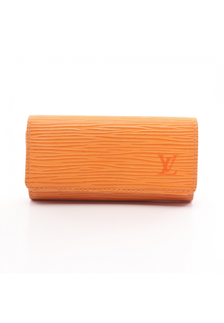 二奢 Pre-loved Louis Vuitton Multicle 4 Epi mandarin 4 ring chain key case leather orange