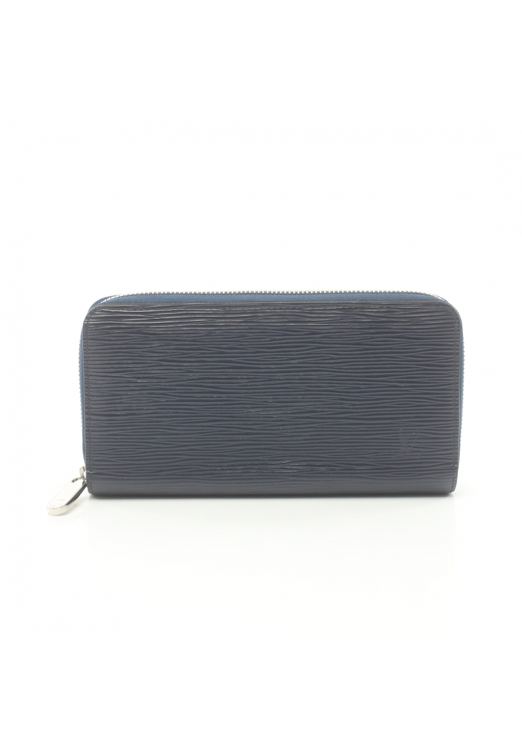 二奢 Pre-loved Louis Vuitton zippy wallet Epi andigo blue round zipper long wallet leather Navy