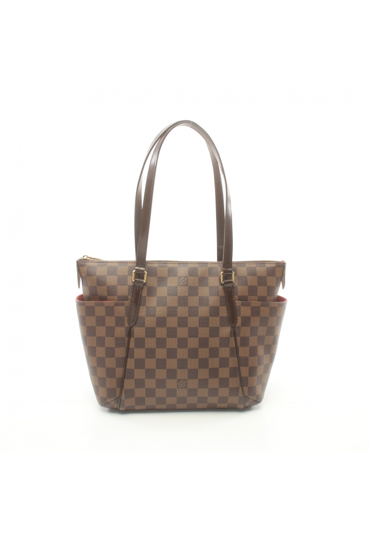 二奢 Pre-loved Louis Vuitton Totally PM Damier ebene Shoulder bag tote bag PVC leather Brown