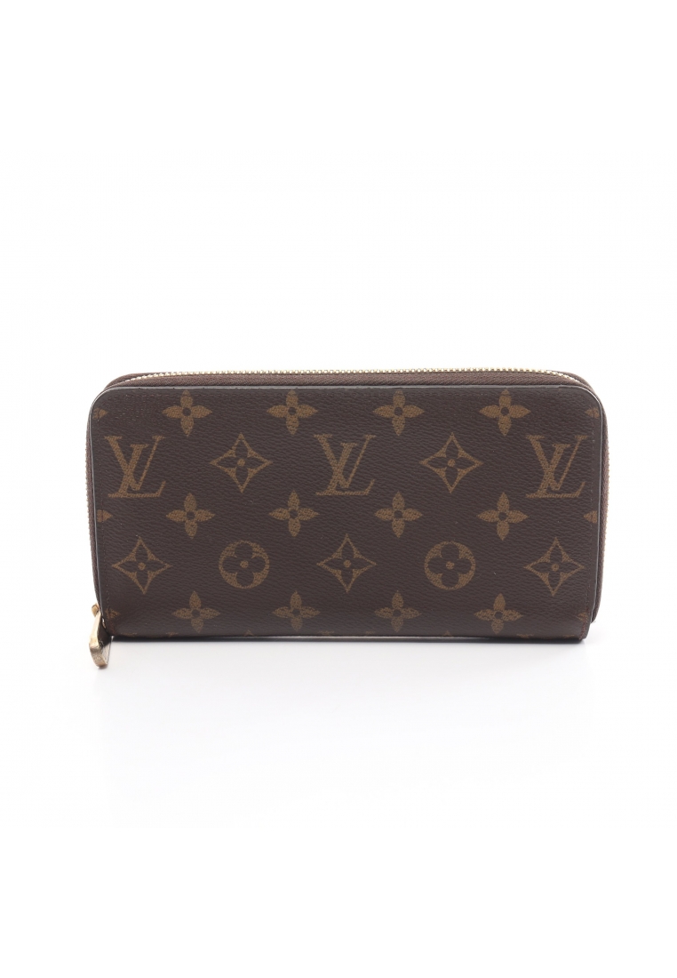 二奢 Pre-loved Louis Vuitton zippy wallet monogram round zipper long wallet PVC Brown