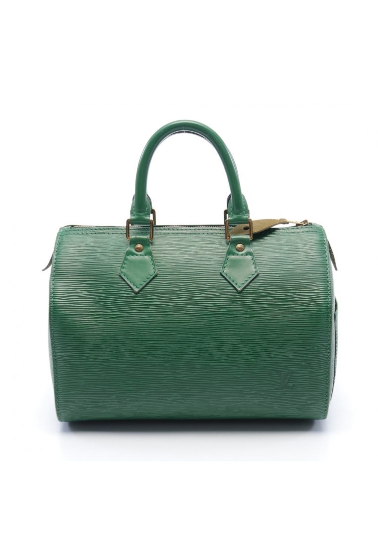 二奢 Pre-loved Louis Vuitton Speedy 25 Epi Borneo Green Handbag leather green