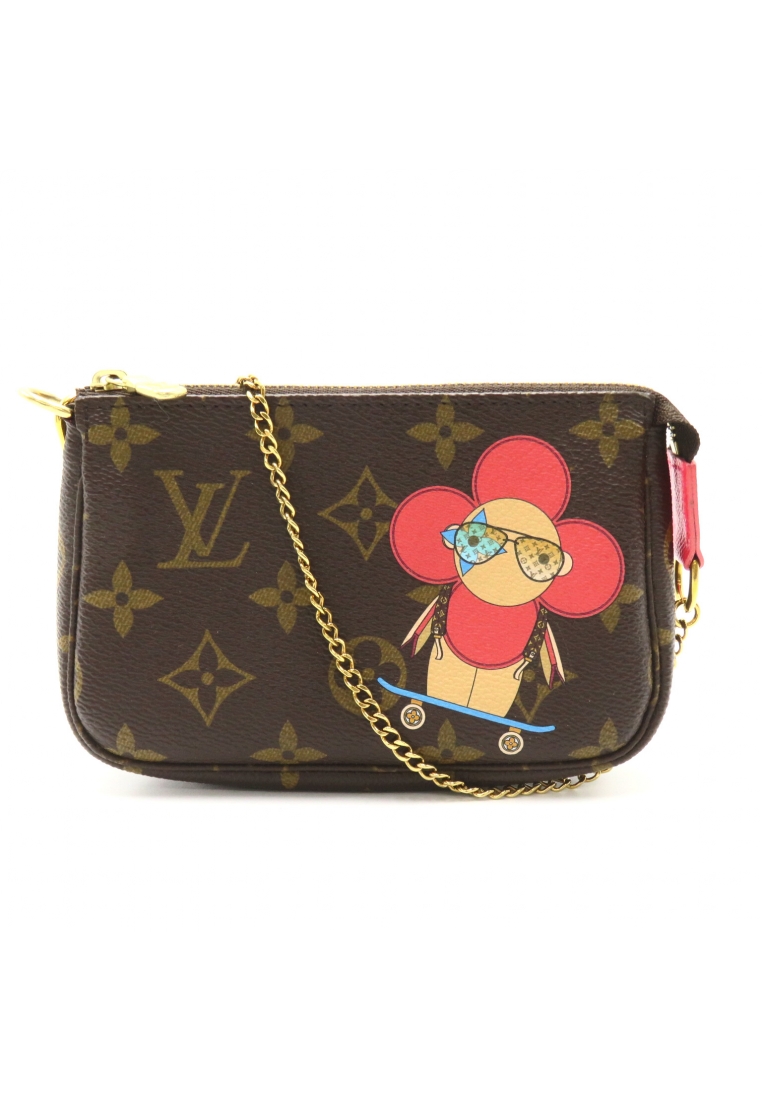 二奢 Pre-loved Louis Vuitton Mini Pochette Accessory Vivienne Handbag PVC Coated Canvas monogram Brown