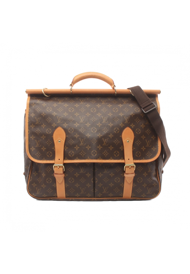 二奢 Pre-loved Louis Vuitton Sackcious monogram travel bag PVC leather Brown 2WAY