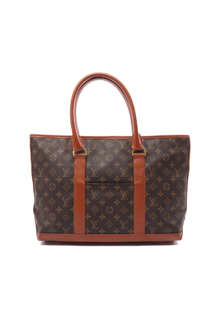 二奢 Pre-loved Louis Vuitton Sack Weekend PM monogram Handbag tote bag PVC leather Brown