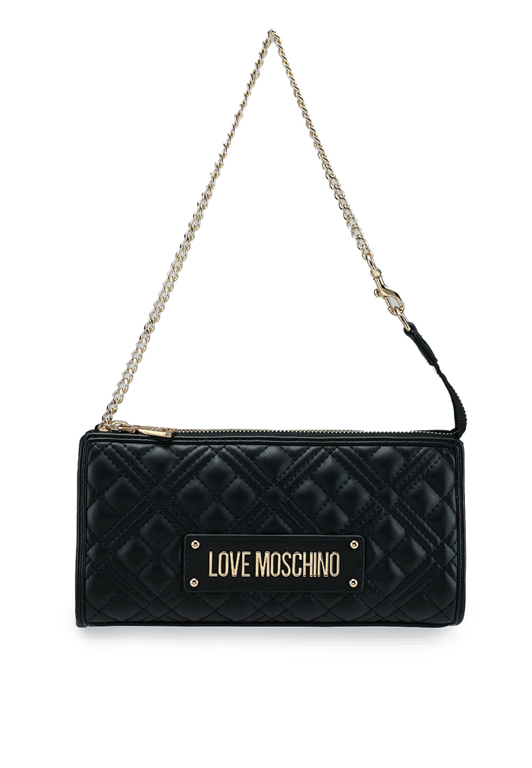 Love Moschino 刻字LOGO絎縫小號肩背包 (nt)