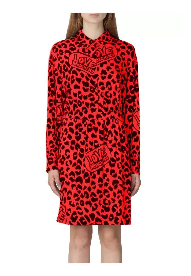 Love Moschino Red Viscose Dress