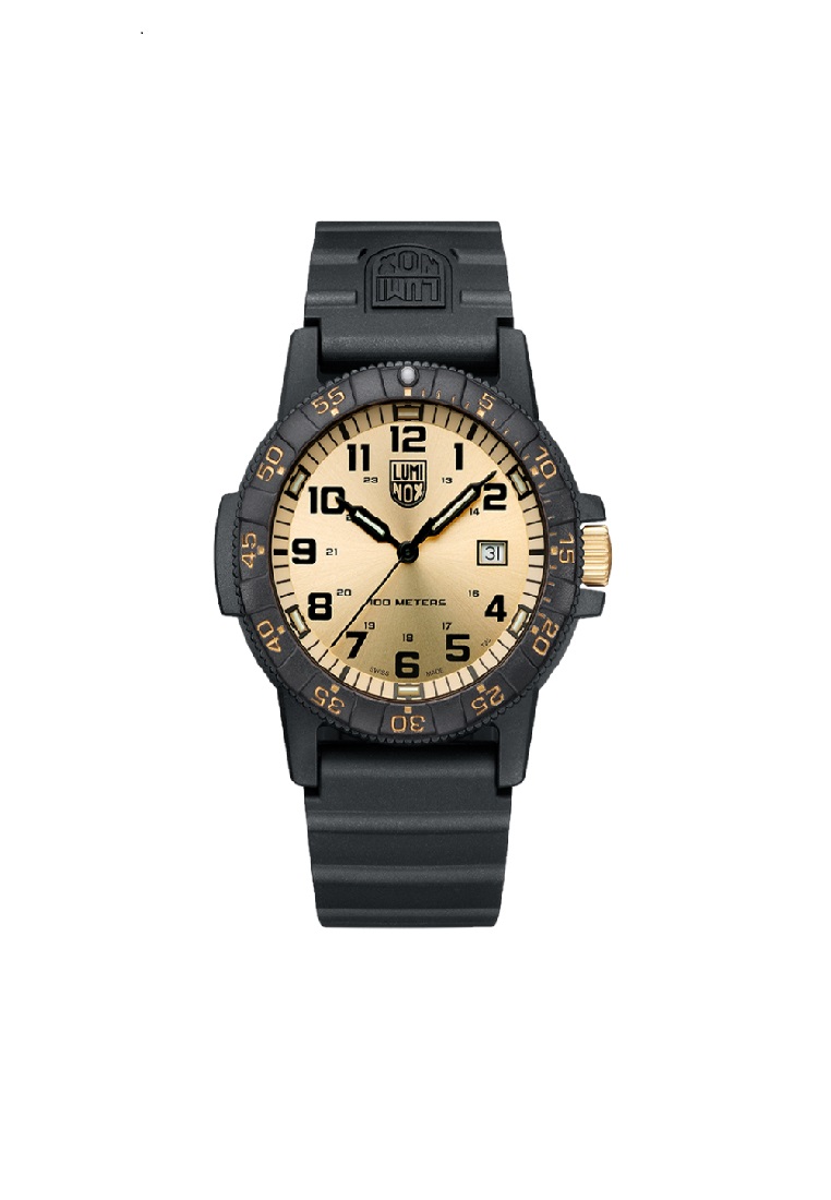 LUMINOX Luminox Leatherback Sea Turtle Gian Gold Dial Black PU Strap Men Watch LM0325.GP