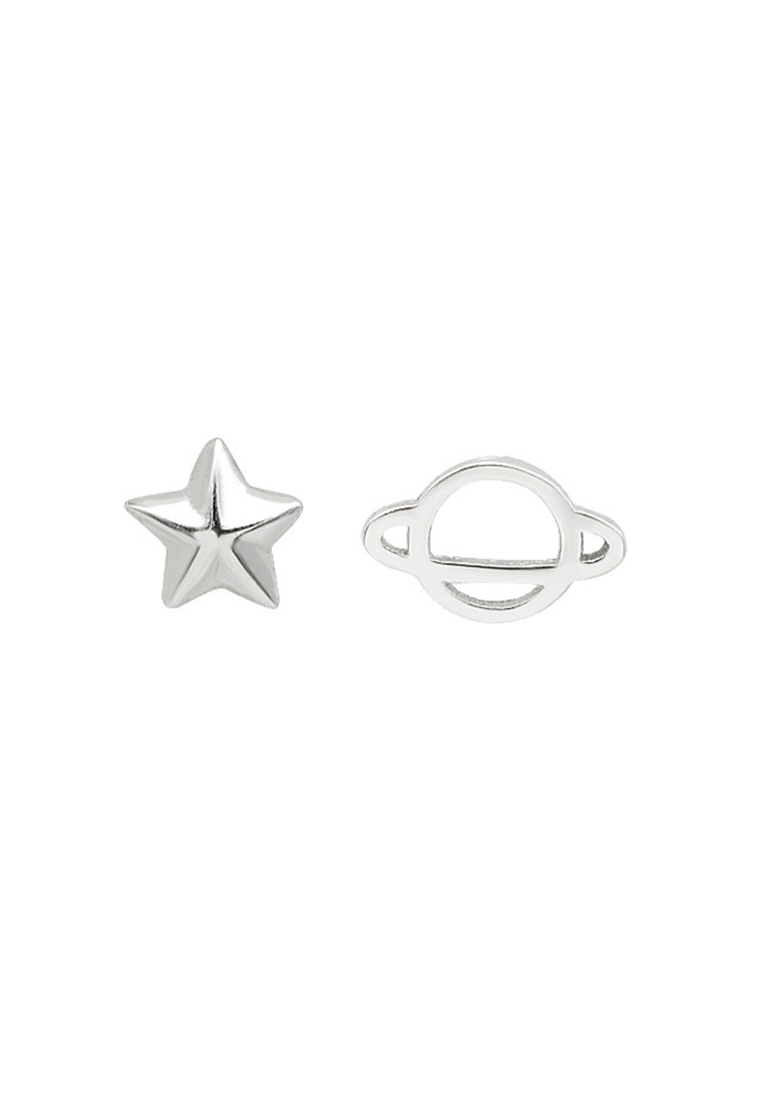 LYCKA LDR3208 星星與土星耳釘耳環