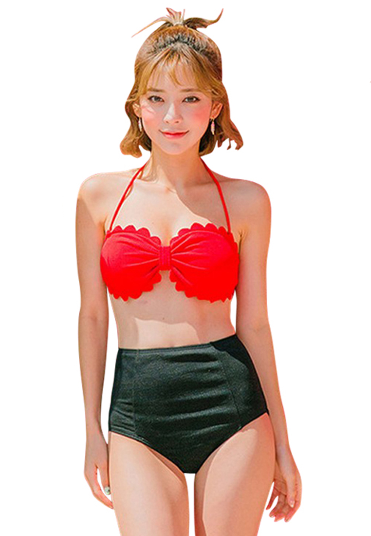 LYCKA LXZ9477女士性感比基尼泳衣紅色
