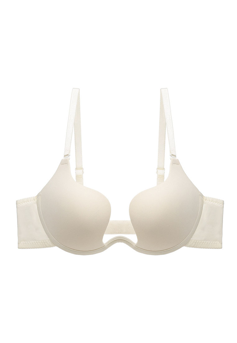 LMM0107-LYCKA女士性感蕾絲胸罩-白色
