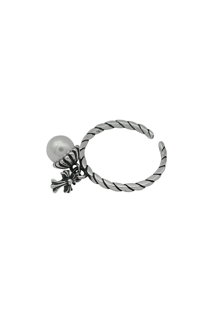 LYCKA LDR3082-54mm 個性麻花十字架戒指