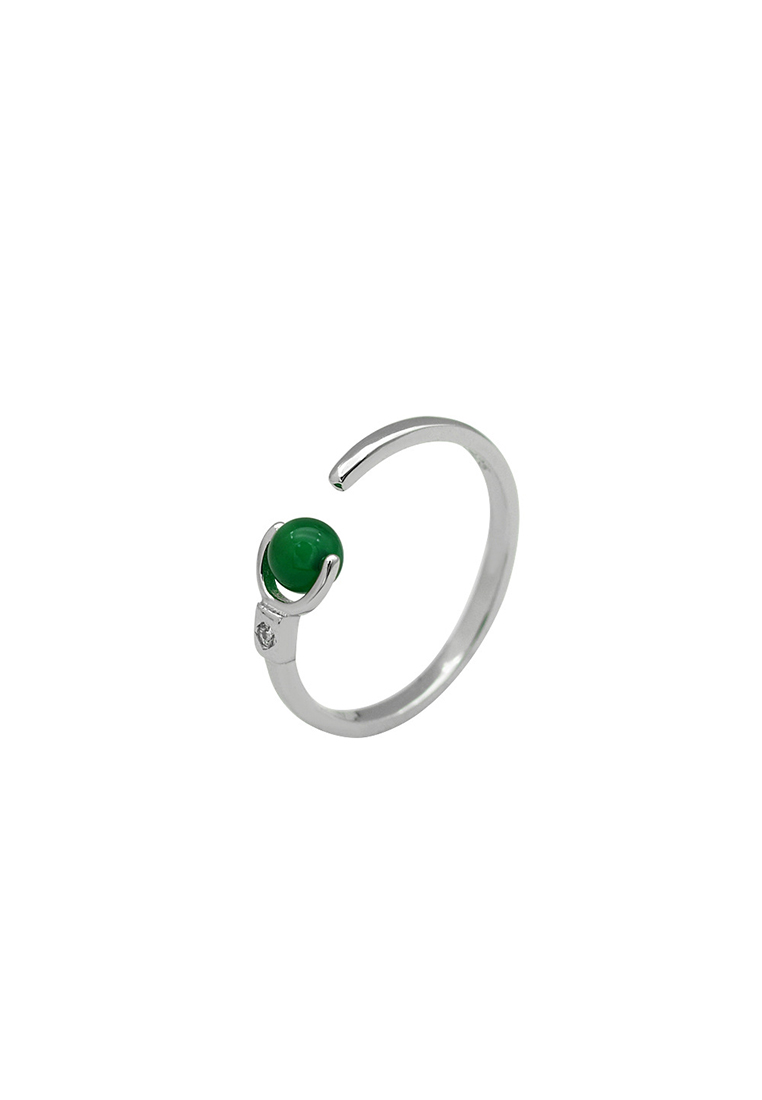 LYCKA LDR3108-50mm 經典款綠瑪瑙戒指
