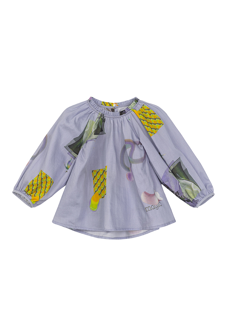 M.Latin 女小童長袖襯衫滿底印花設計襯衣
