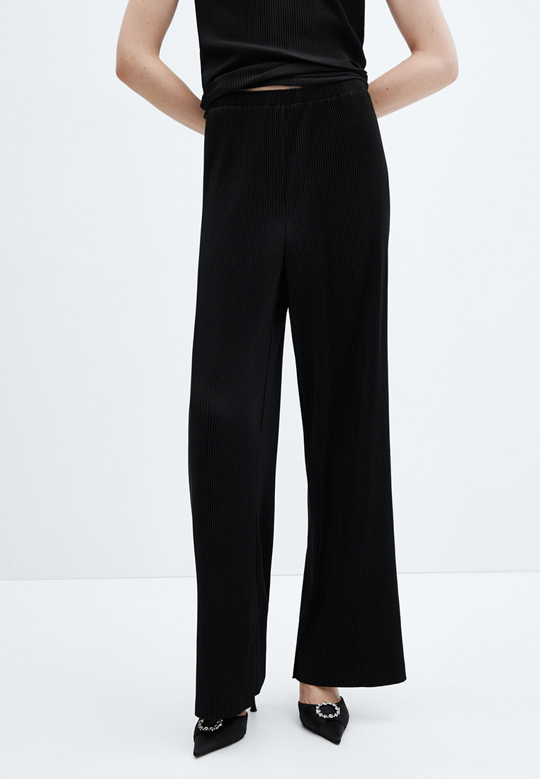 Mango Pleated Palazzo Trousers