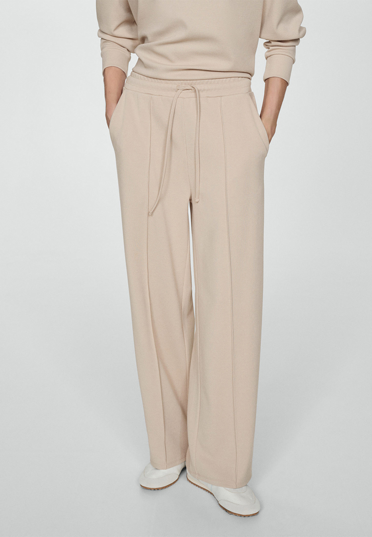 Mango Seam-Detail Straight-Fit Trousers