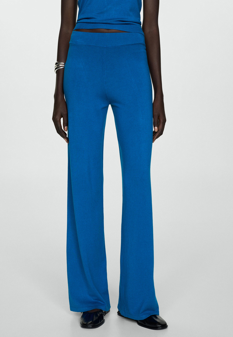 Mango Knitted Wide Leg Trousers