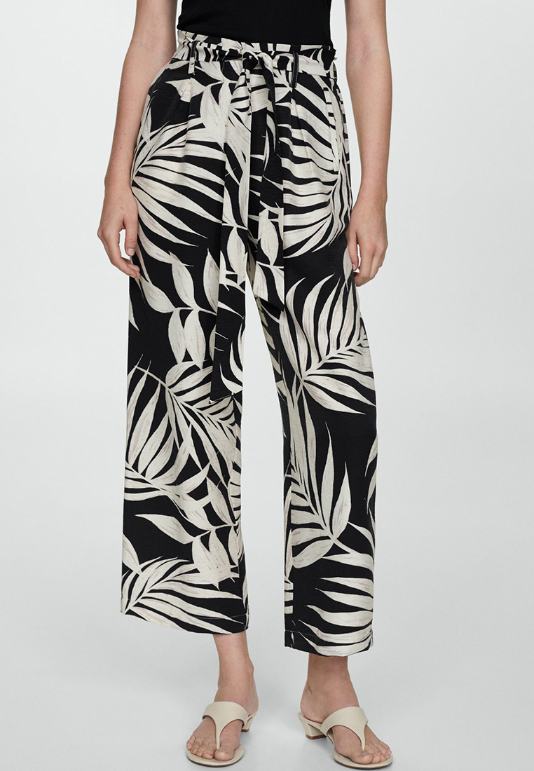 Mango Bow Printed Trousers