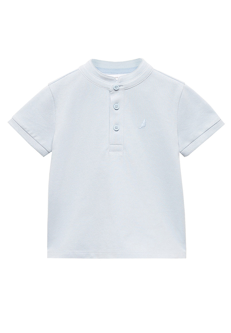 MANGO BABY Mao Collar Cotton Polo Shirt