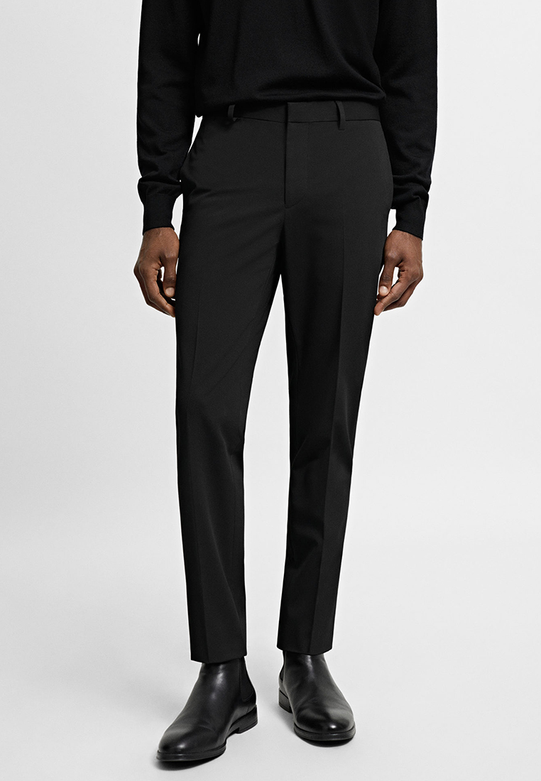 MANGO Man Stretch Fabric Super Slim-Fit Suit Trousers