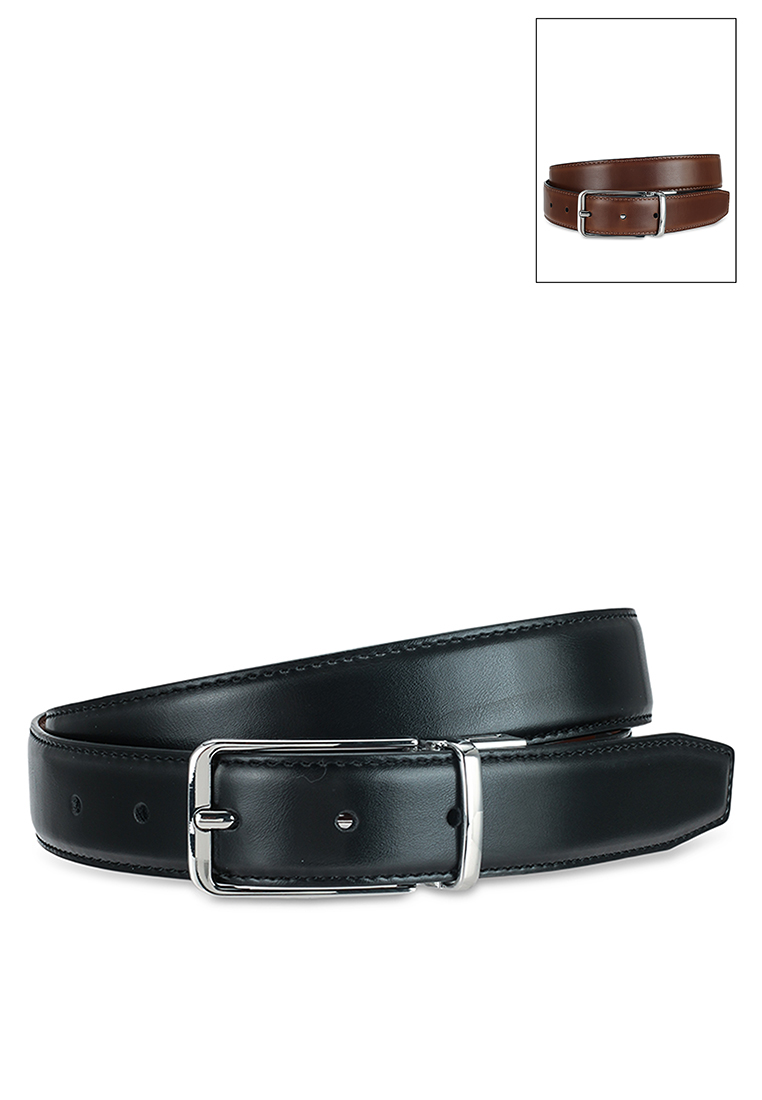 MANGO Man Leather Reversible Belt