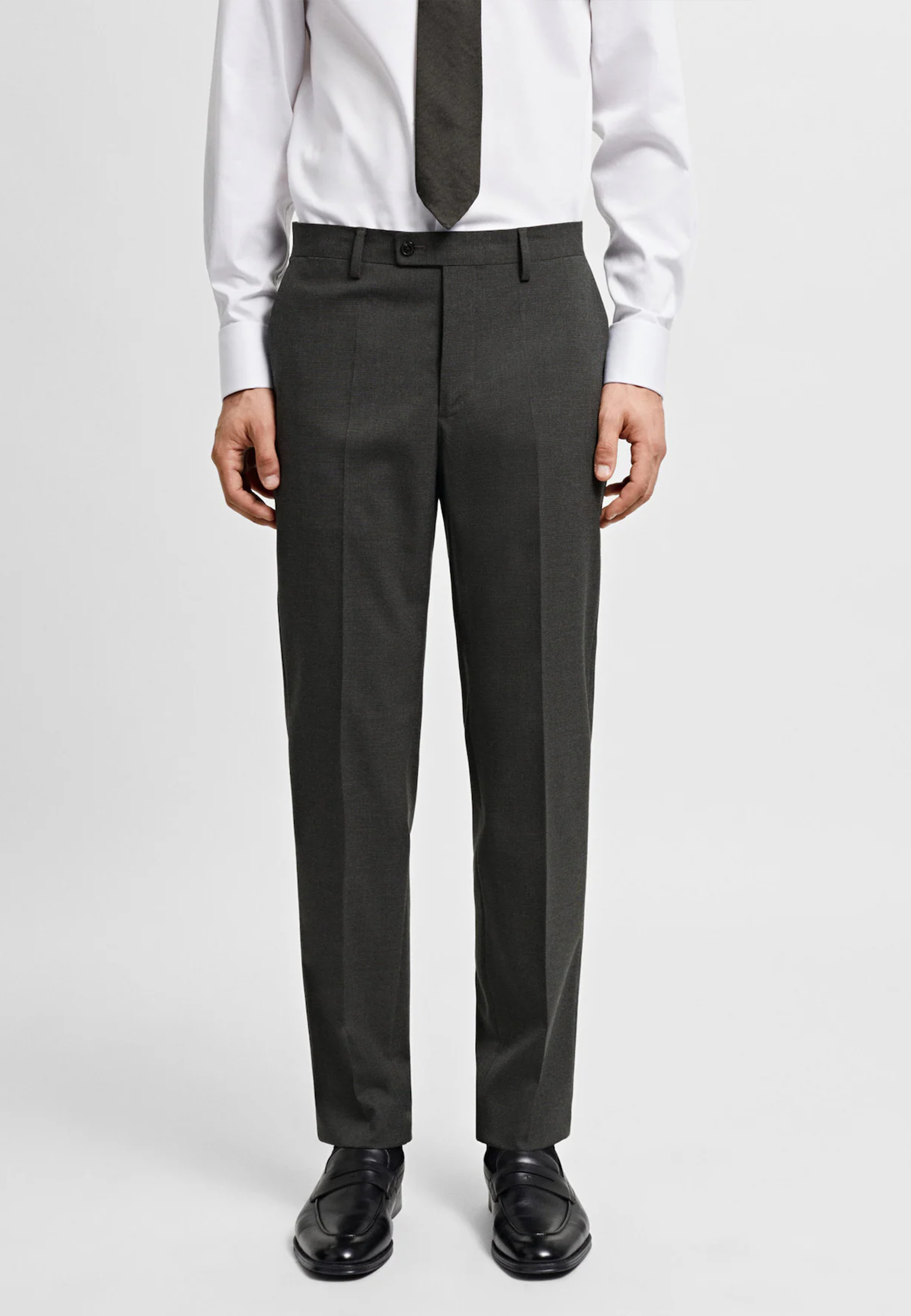 MANGO Man Stretch Fabric Slim-Fit Suit Trousers