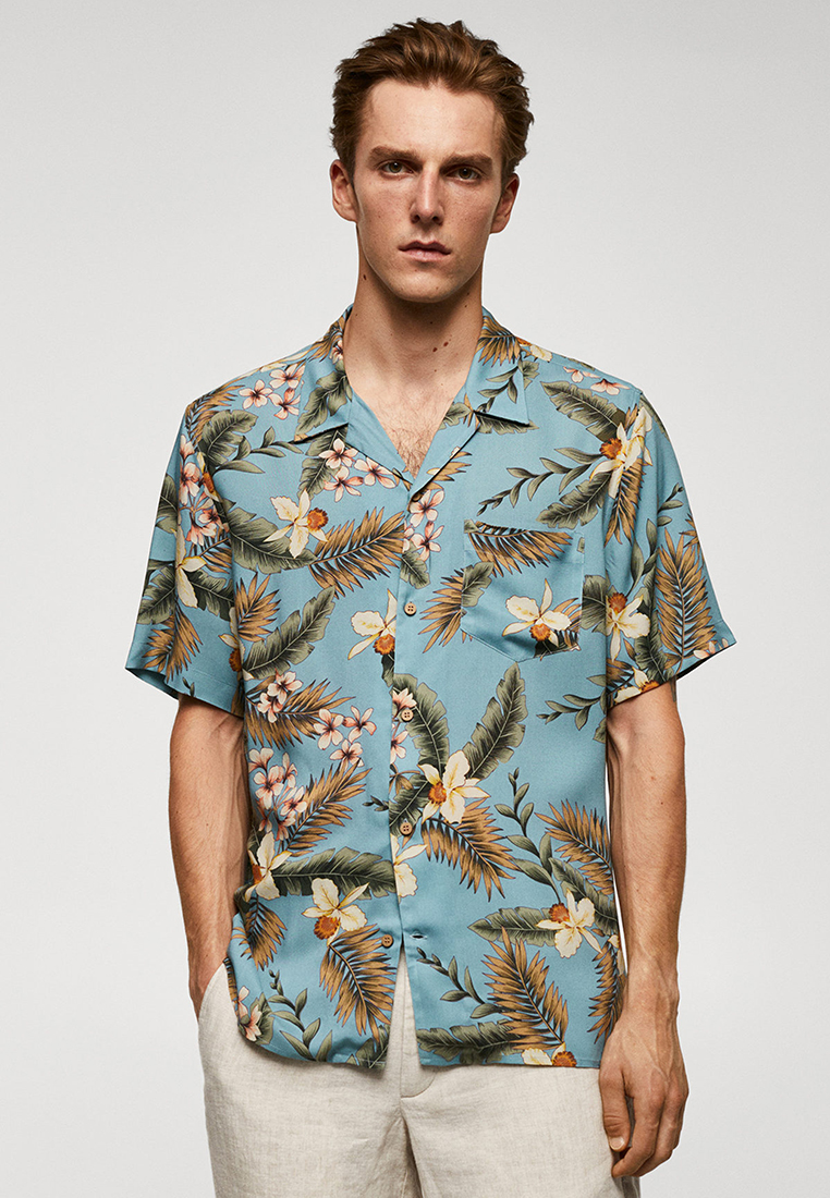 MANGO Man Regular-Fit Hawaiian Print Shirt