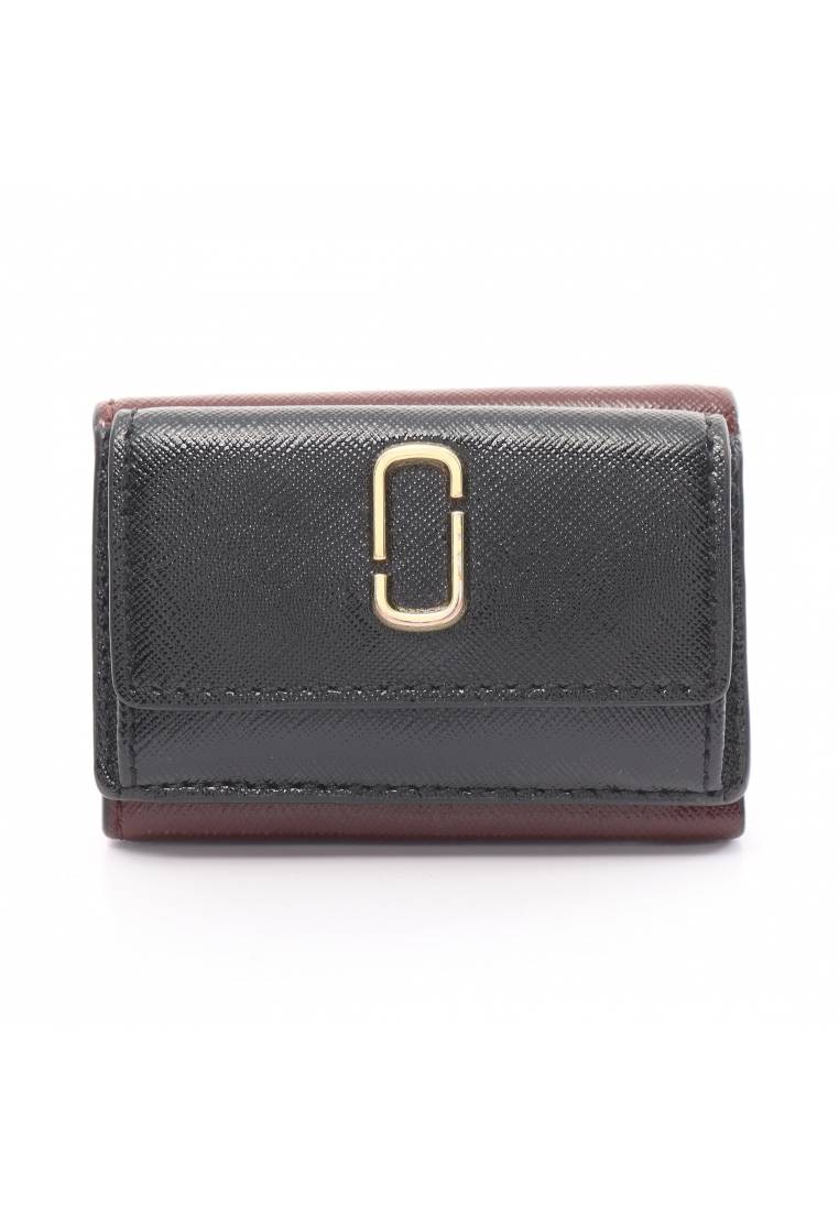 二奢 Pre-loved Marc Jacobs SNAPSHOT snap shot trifold wallet compact wallet leather black multicolor