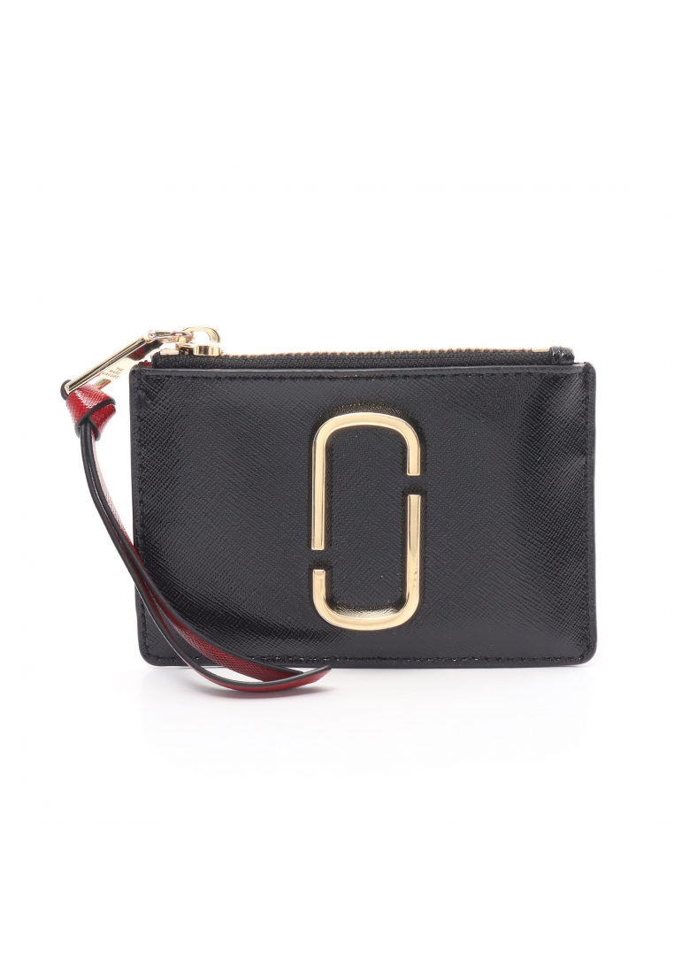 二奢 Pre-loved Marc Jacobs snap shot coin purse pass case leather black multicolor with key ring