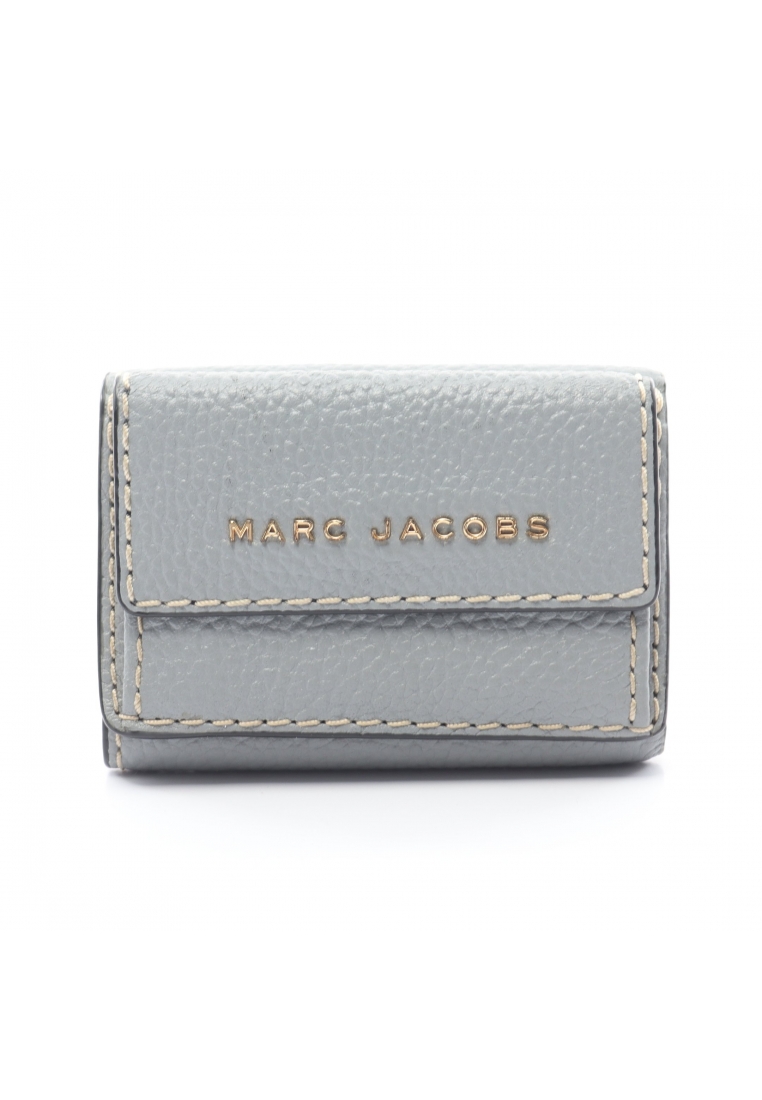 二奢 Pre-loved Marc Jacobs compact wallet Bi-fold wallet leather Blue gray