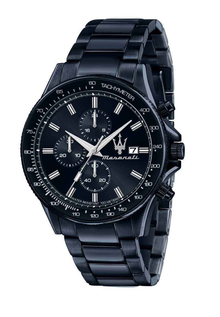 【2 Years Warranty】 Maserati Blue Edition 44mm Men's Quartz Watch Luminous Dial Hands R8873640023 Japan Movement