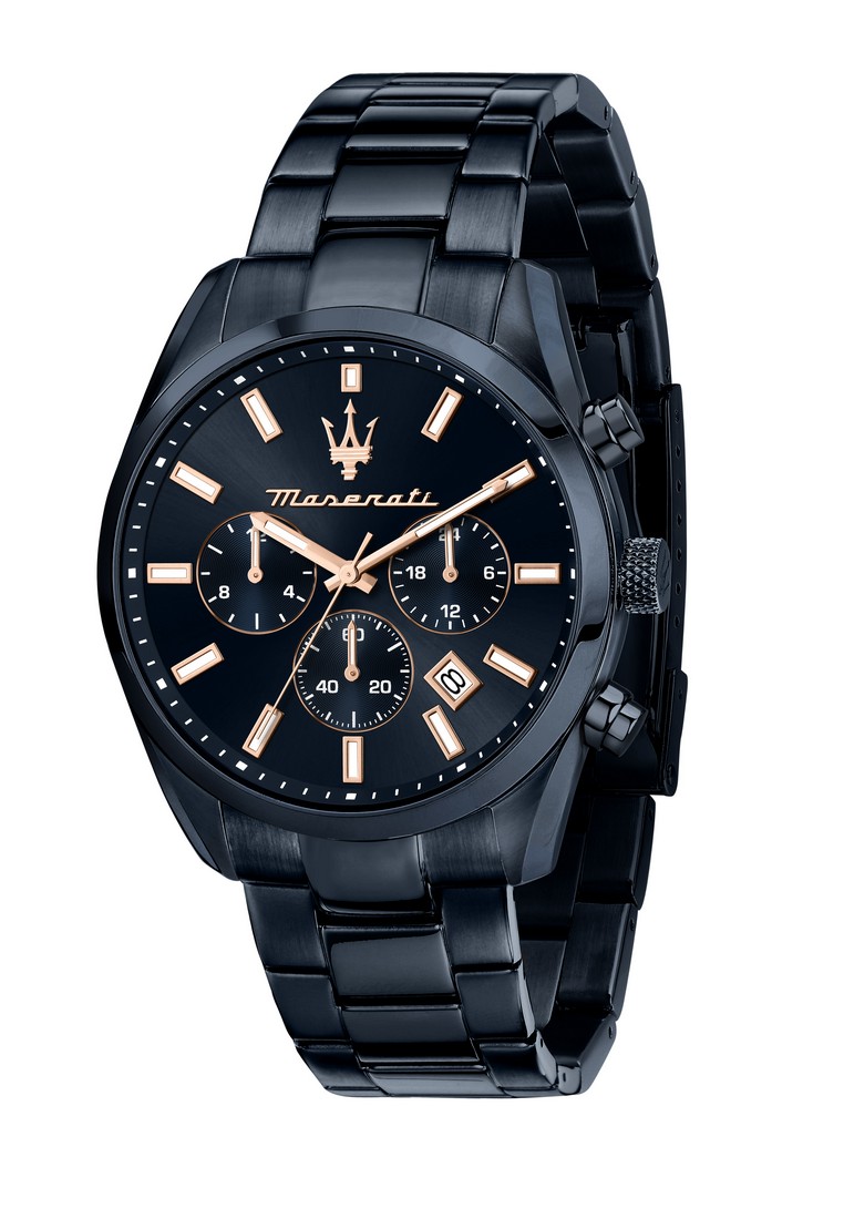 【2 Years Warranty】 Maserati Blue Edition 43mm Men's Quartz Watch Luminous Dial Hands R8873626003 Japan Movement