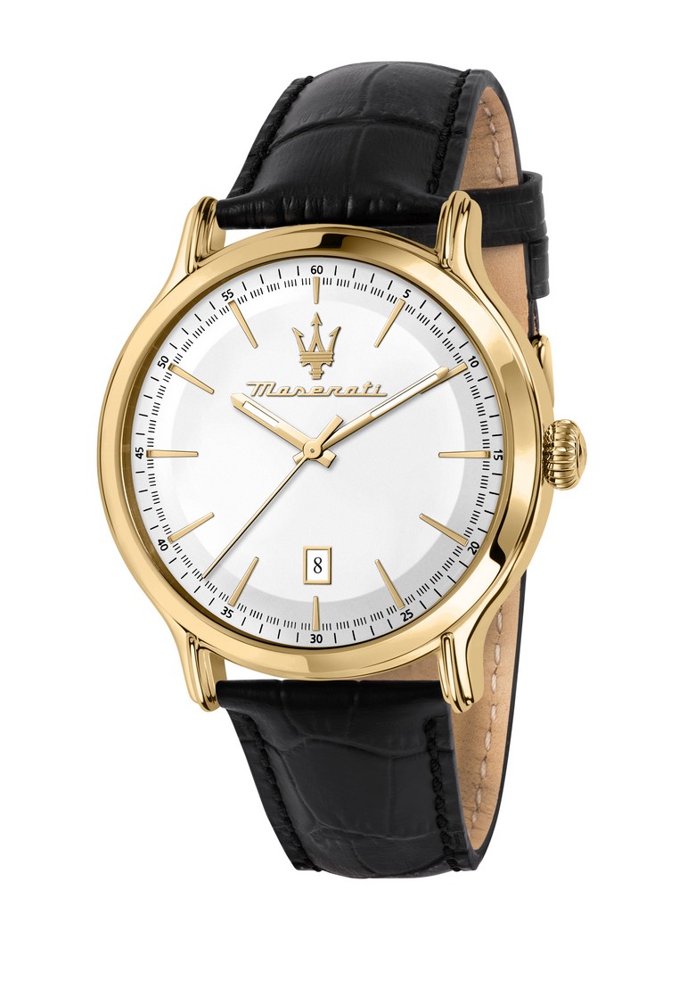【2年保修】 Maserati Epoca系列 42mm 銀色錶盤 男士石英腕錶 R8851118015