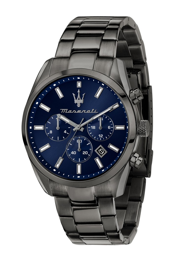【2 Years Warranty】 Maserati Attrazione 43mm Men's Quartz Watch Luminous Dial Hands R8853151012 Japan Movement