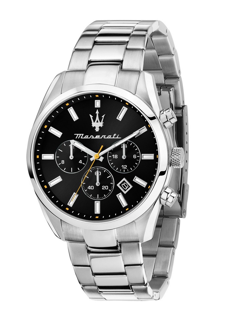 【2 Years Warranty】 Maserati Attrazione 43mm Men's Quartz Watch Luminous Dial Hands R8853151010 Japan Movement