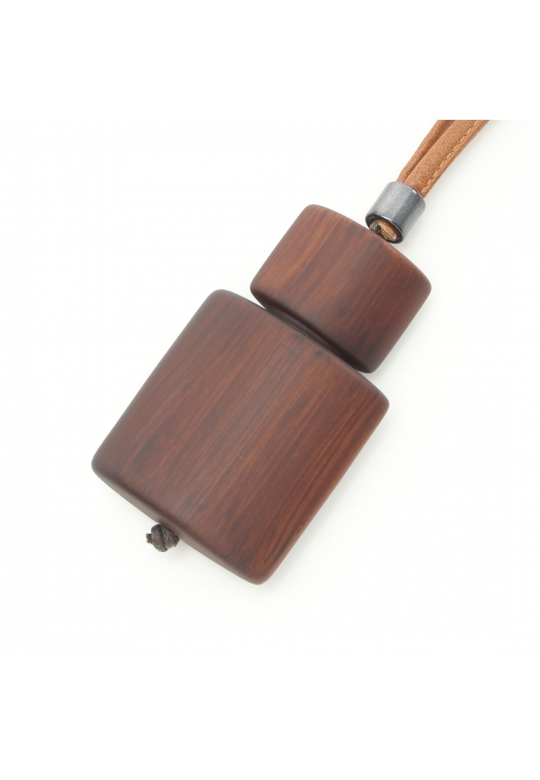 二奢 Pre-loved Max Mara Weekend necklace wood leather Brown