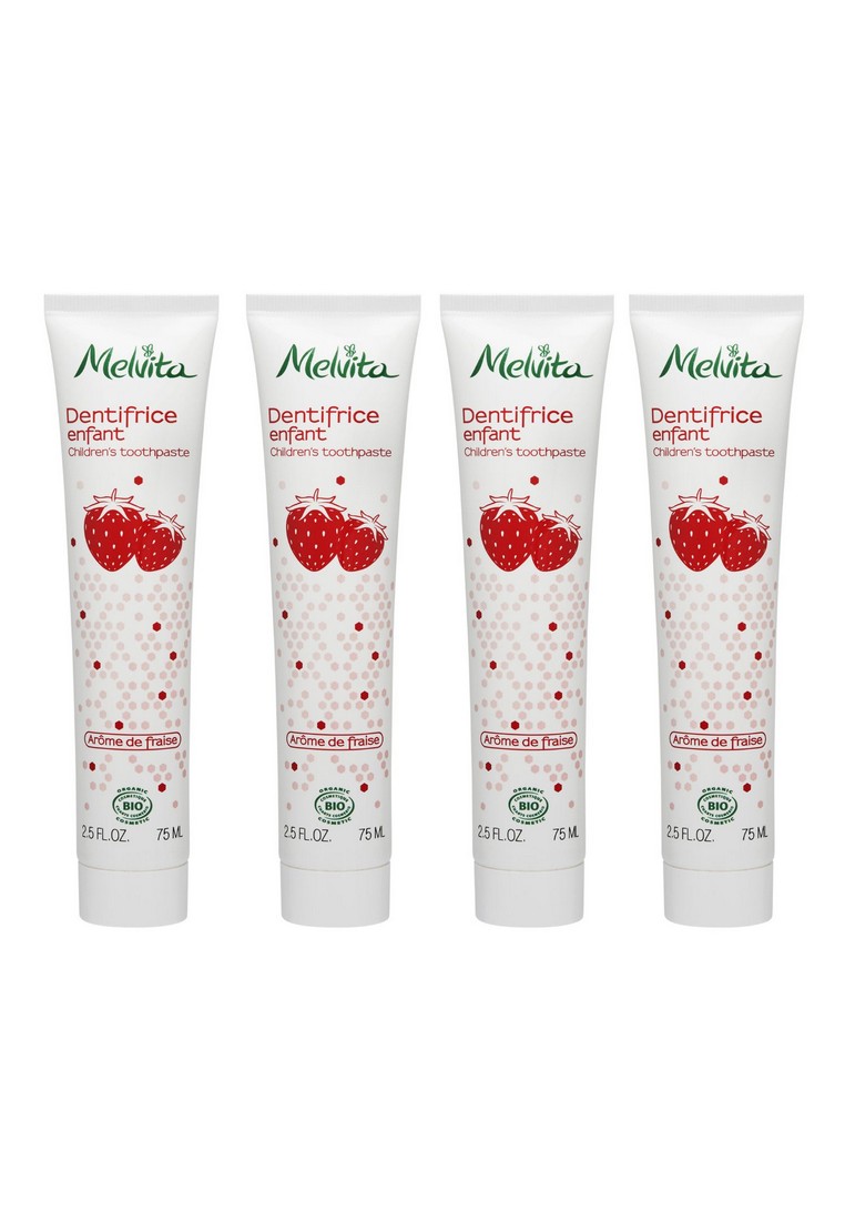 Melvita 4入套裝 有機兒童牙膏 2.53oz, 75ml