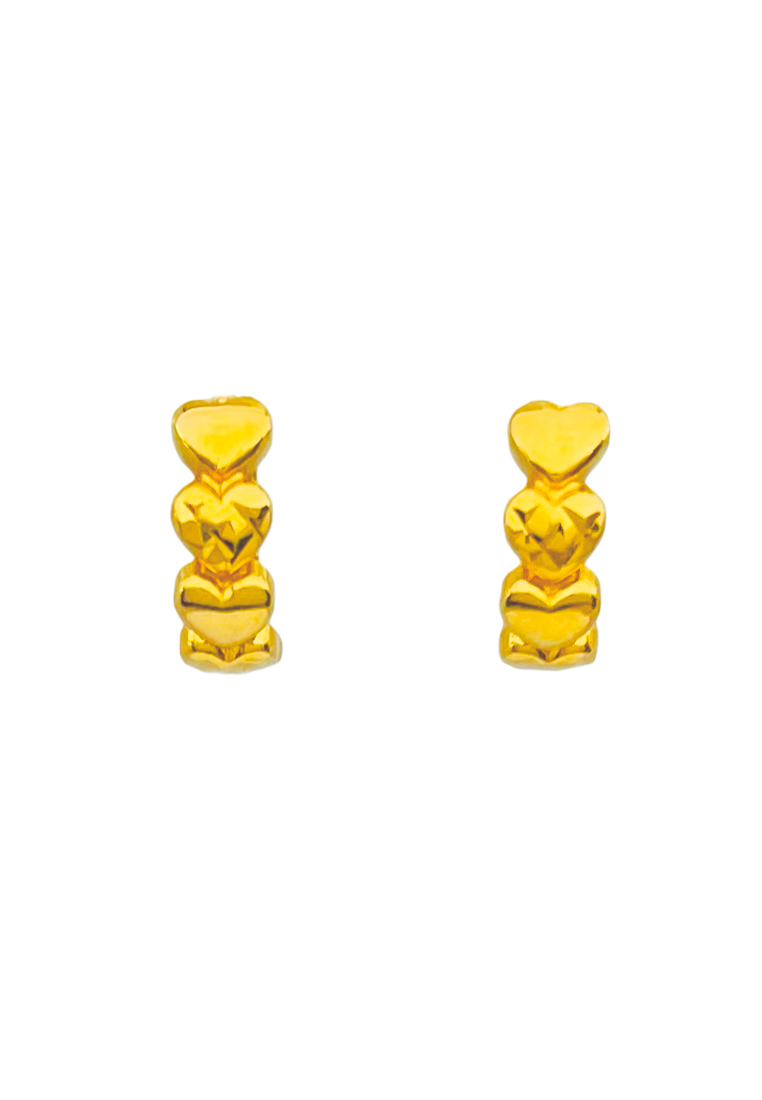 Merlin Goldsmith 22k 916 Lovely Heart Clip Earring (Gold)