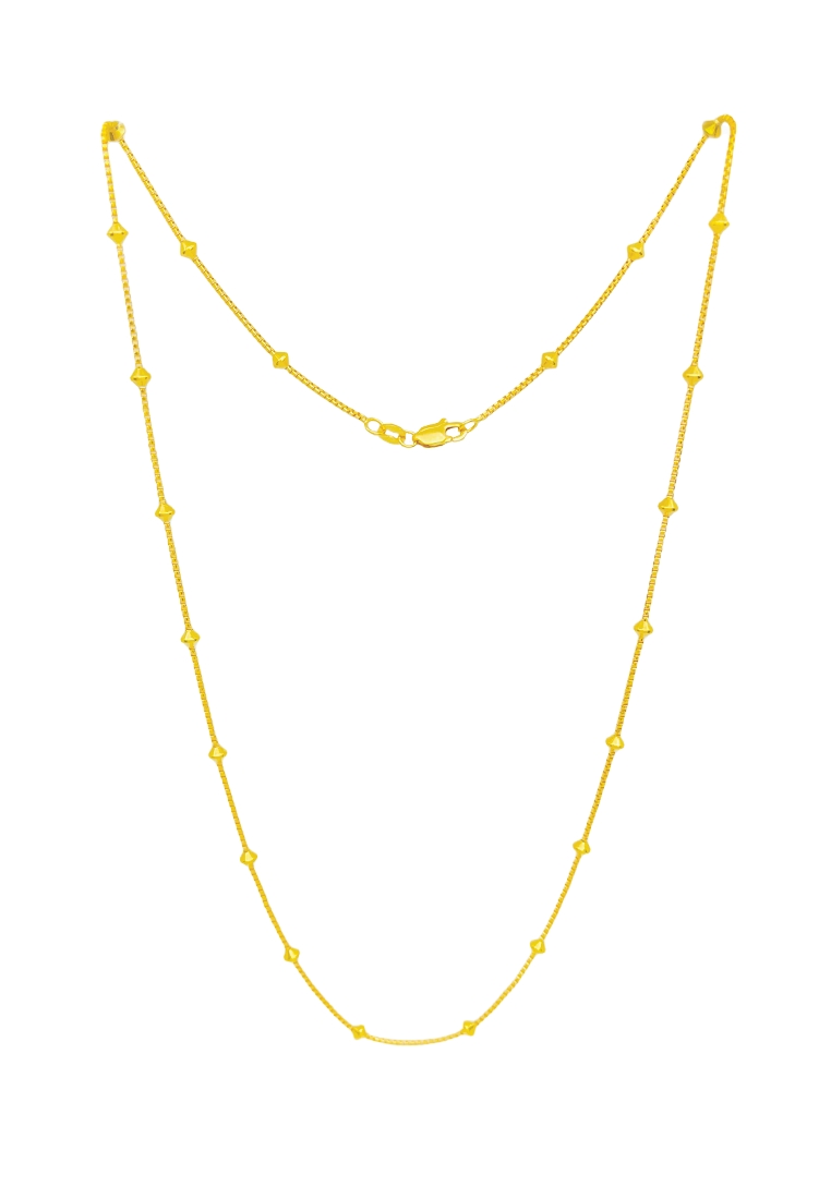 Merlin Goldsmith 22K 916 Gold Fancy Mini Diamond Shape Necklace - 46cm