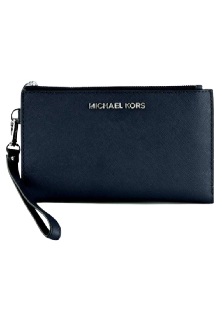 MICHAEL KORS Michael Kors Jet Set Travel Double Zip Wristlet 35F8GTVW0L In Navy