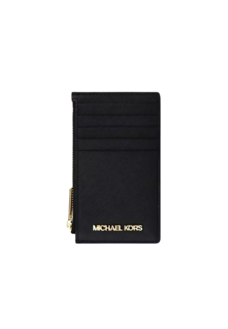 MICHAEL KORS Michael Kors Jet Set Travel Card Case Top Zip In Black 35F2GTVD2L