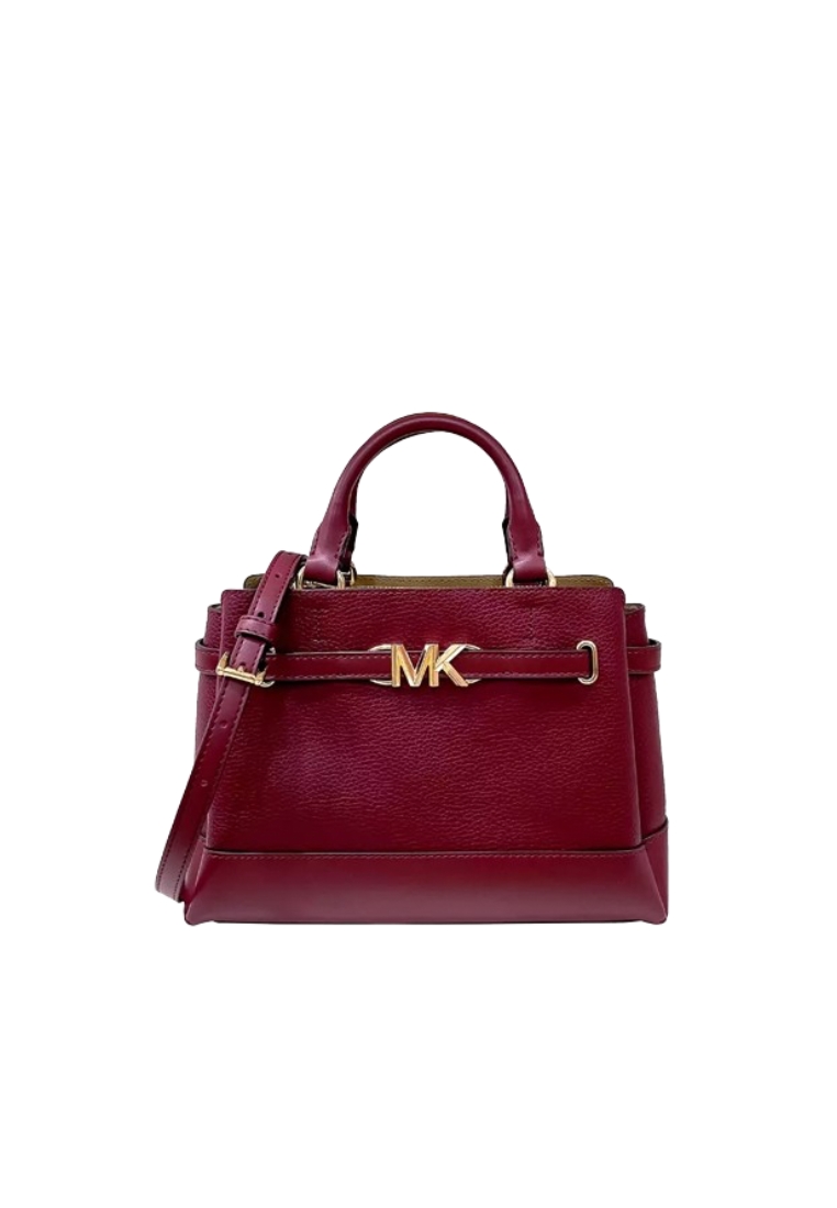 MICHAEL KORS Michael Kors Reed Small Satchel Bag Pebbled Leather In Dark Cherry 35S3G6RS1T