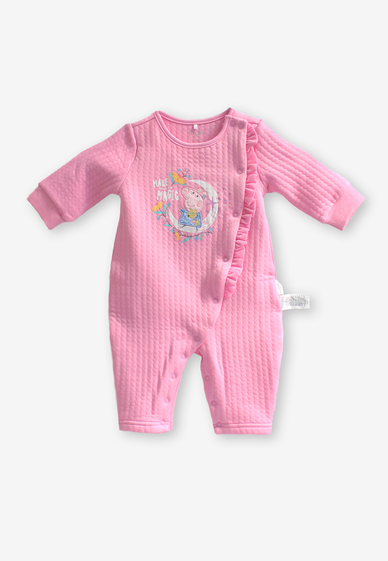 MiDes 嬰兒女童 Peppa Pig Lunar 夾絲棉長袖蛤衣