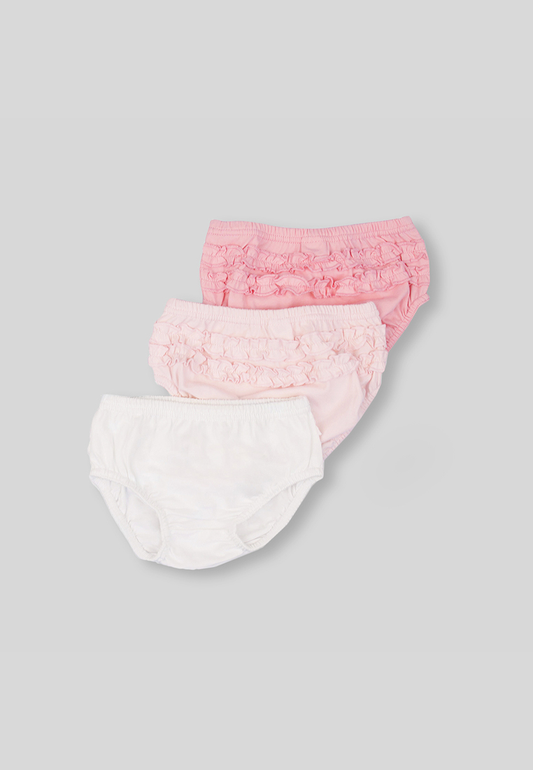 MiDes 嬰兒女童全棉包片內褲3件裝