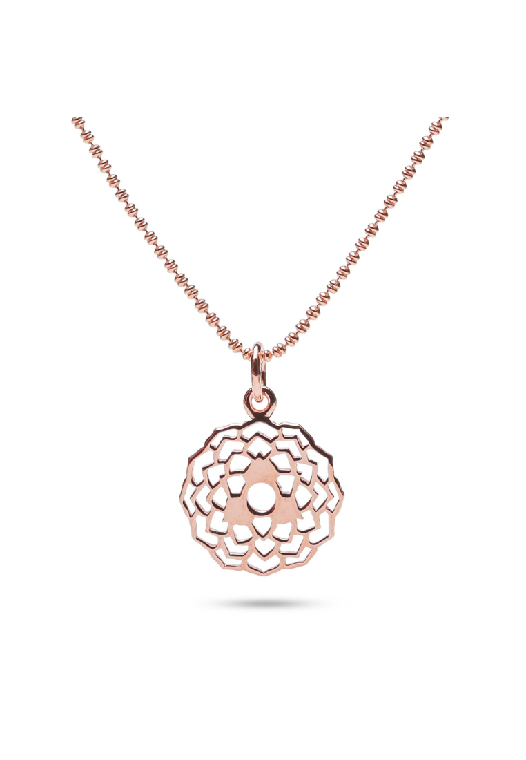 Millenne MILLENNE Millennia 2000 Sahasrara "The Crown Chakra" Rose Gold Pendant with 925 Sterling Silver