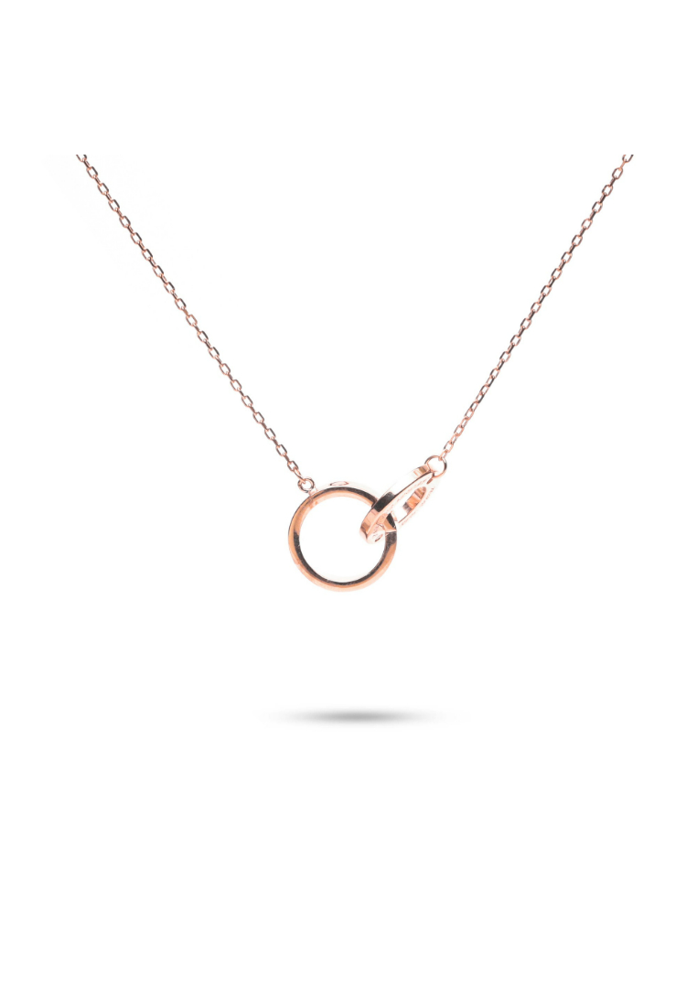 Millenne MILLENNE Millennia 2000 Forever Rose Gold Necklace with 925 Sterling Silver