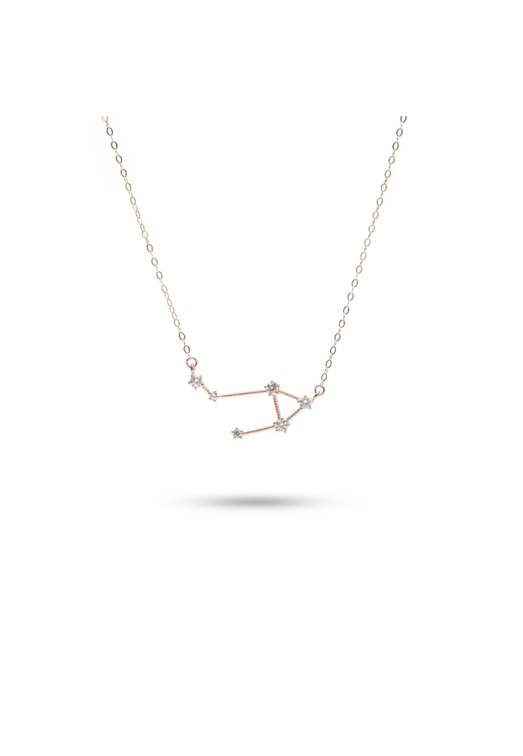 Millenne MILLENNE Match The Stars Libra Constellation Rose Gold Necklace with 925 Sterling Silver
