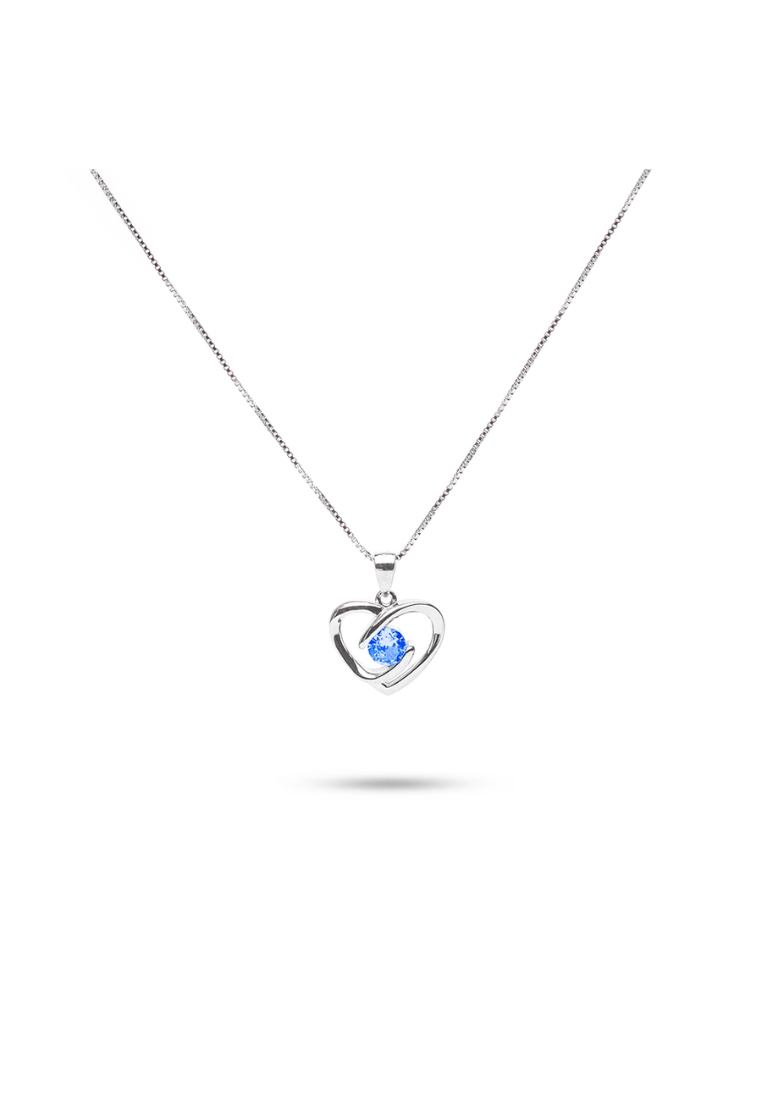 Millenne MILLENNE Made For The Night Forever Cubic Zirconia White Gold Necklace with 925 Sterling Silver
