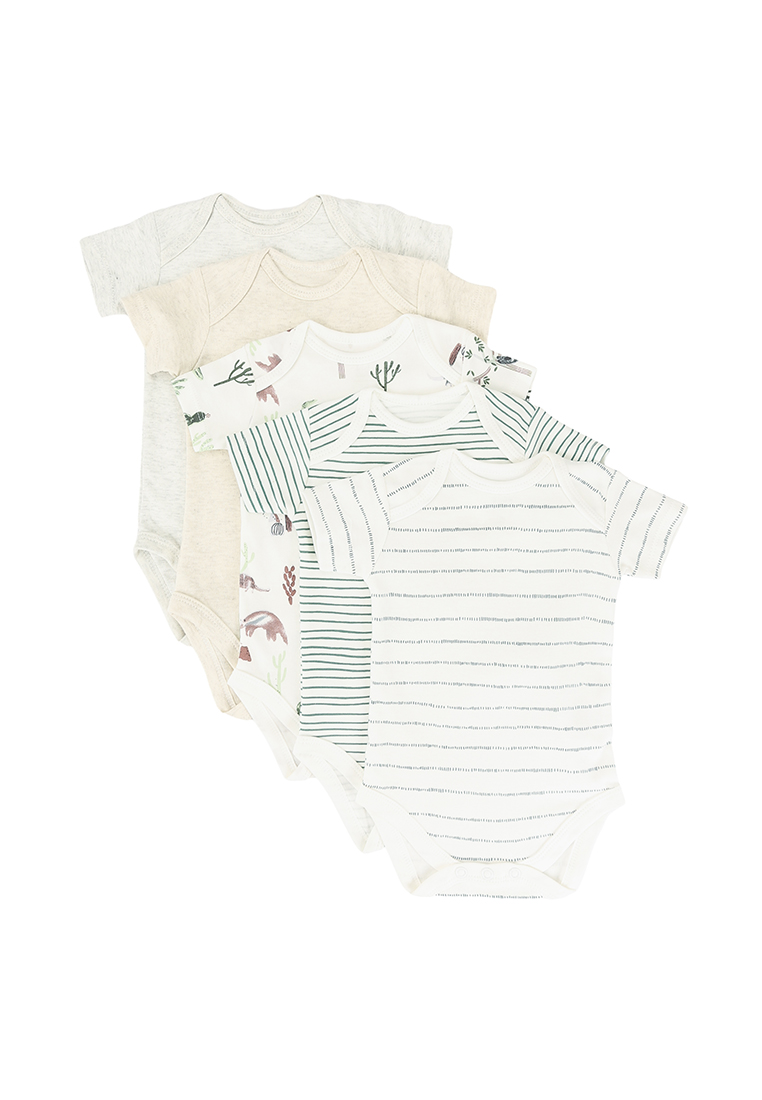 Milliot & Co. 5-Pack Short Sleeve Bodysuit