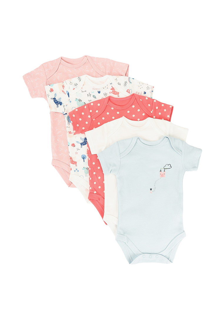 Milliot & Co. 5-Pack Short Sleeve Bodysuit